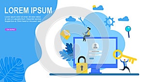 Computer with account and password.