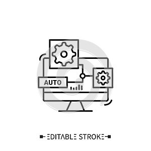Computer aided design line icon. Editable