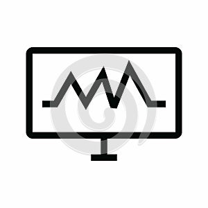Computer Analytics icon vector