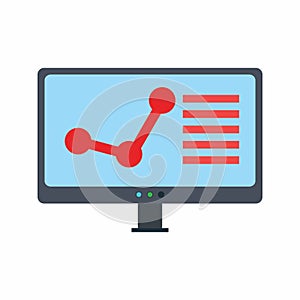 Computer Analytics icon vector image.