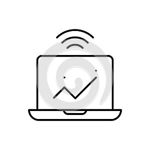 Computer, analytics, smart icon - Vector. Artificial intelligence