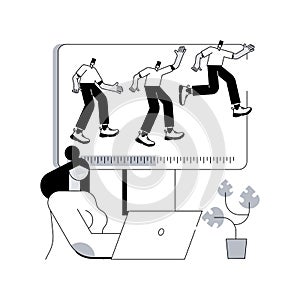 Computer animation abstract concept vector illustration.