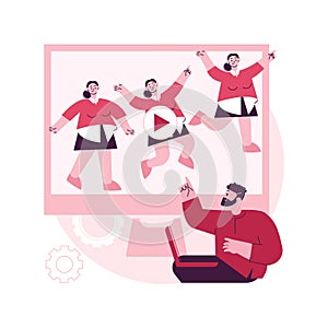 Computer animation abstract concept vector illustration.