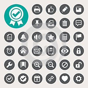 Computer and application interface icon set