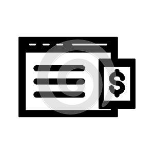 Computer banking Vector icon which can easily modify or edit