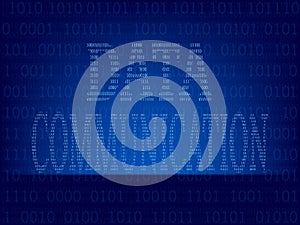 Computer binary code on Blue screen