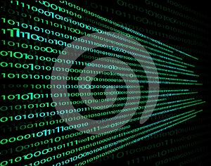 Computer binary code 1, 0, computer digital technology. transfer of information, data. modern vector pattern background, binary