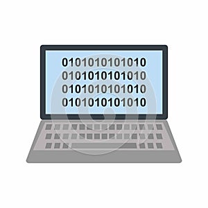 Computer Binary Code icon vector image.