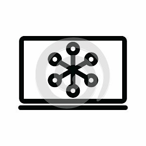 Computer Binary Code icon vector