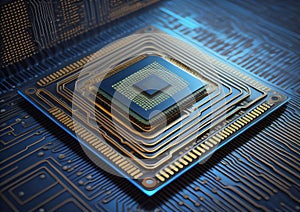 computer board with processer chipset.ai generated