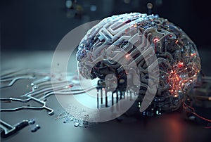 Computer Brain. Generative AI