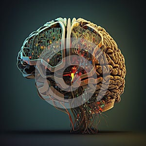 Computer Brain. Generative AI