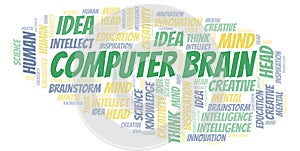Computer Brain word cloud