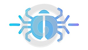 Computer Bug Virus Icon, Software Malware Threat, vector design Generative AI