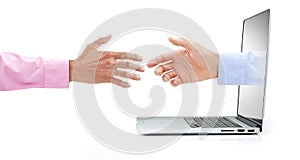 Computer Business Marketing Handshake