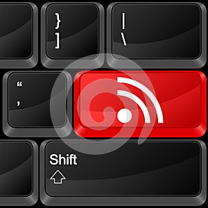 Computer button RSS