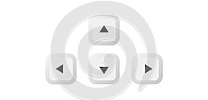 Computer buttons on keyboard in four directions