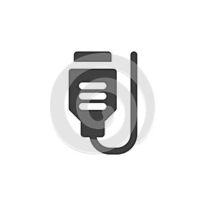 Computer cable vector icon