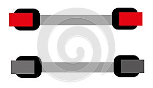 Computer cable on white background.