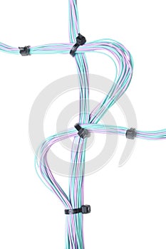 Computer cables with cable ties