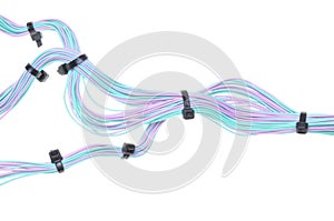 Computer cables with cable ties