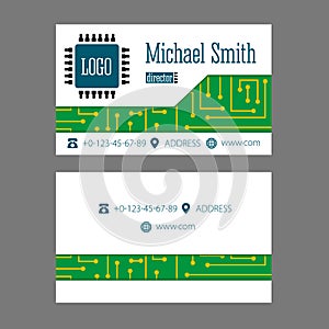 Computer card vector background