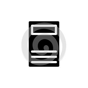 Computer case vector icon personal computer desktop tower. technology server. Design vector illustration