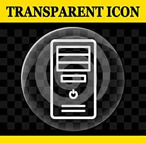 Computer case vector transparent icon