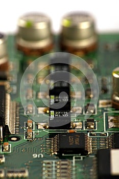 Computer chip on circuit