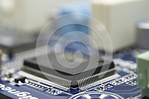 Computer chip close up