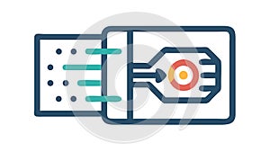 Computer Chip Digital Processing, Data Flow and Advanced Technology, vector design Generative AI