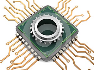 Computer chip and gear