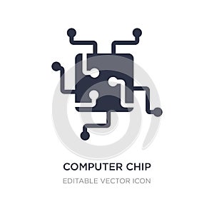 computer chip icon on white background. Simple element illustration from Computer concept