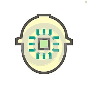 Computer chip processor icon