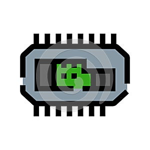 Computer chip processor icon representing electronic technology