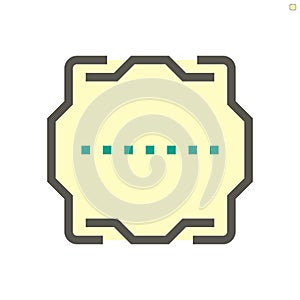 Computer chip processor socket icon