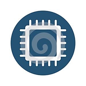 Computer chip Vector icon which can easily modify or edit