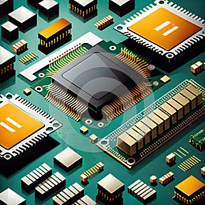 computer chips, AI-generatet