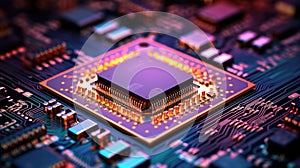 Computer circuit board. Computer Processor digital concept background.