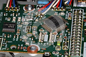 Computer circuit board details.