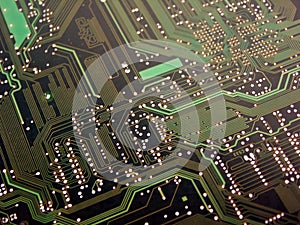 Computer Circuit Board Green photo