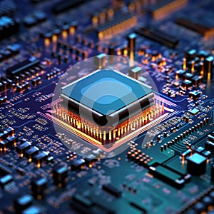 Computer circuit board. Computer Processor digital concept background.