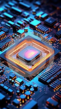 Computer circuit board. Computer Processor digital concept background.