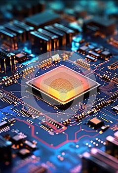 Computer circuit board. Computer Processor digital concept background.