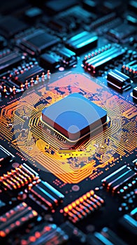 Computer circuit board. Computer Processor digital concept background.