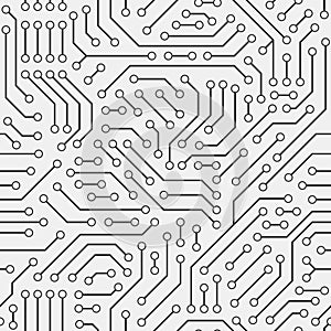 Computer circuit board. Seamless pattern.