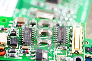 Computer circuit cpu main board electronics device : concept of hardware and technology.