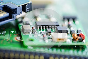 Computer circuit cpu main board electronics device : concept of hardware and technology.