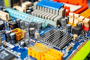 Computer circuit cpu main board electronics device : concept of hardware