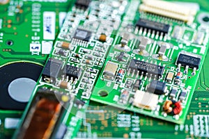 Computer circuit cpu main board electronics device : concept of hardware and technology.